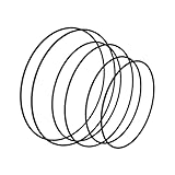 Worown 6 Stück (20, 25 & 30 cm) Metallringe zum Basteln, Schwarz Metallring, Deko Ringe zum...