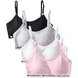 Mädchen Sport BHS Baumwolle Unterwäsche mit Fest Gepolsterte und Verstellbarem Schultergurt...