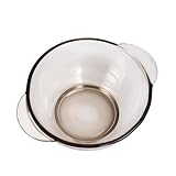 Cabilock 2 Stück Transparente Glasschalen Griffen Vielseitige Salat Obstschalen Hitzebeständig...