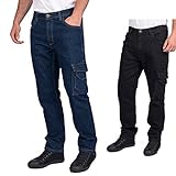 Lee Cooper Workwear LCPNT239 Sicherheits-Schreinerhose, Stretch-Jeans-Arbeitshose, blau, 40W/31R