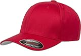 Flexfit Herren Men's Athletic Baseball Fitted Cap Taillierte Baseballkappe, Rot/Ausflug, einfarbig...