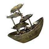 Ipetboom Kreativer Desktop Wasserbrunnen Lotusblatt Design mit LED Beleuchtung Dekorativer Indoor...