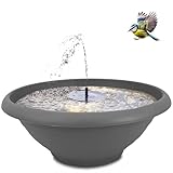 matches21 HOME & HOBBY XXL Solarbrunnen Set für draußen - große 60 cm Schale grau als...