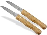 Gemüsemesser 2er Set aus Solingen Obstmesser mit Echt Holzgriff aus Buche Allzweckmesser mit...