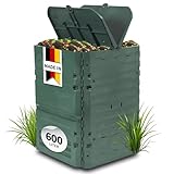 GARANTIA Thermo-King Komposter 600 Liter grün - Komposter Garten, Schnellkomposter, Abfall &...