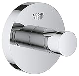 GROHE Essentials - Bademantelhaken (robuster Haken, langlebige und pflegeleichte Chromoberfläche,...