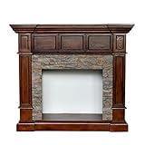 ZJFHEYUO Kaminumrandung Amerikanischer Kaminumrandung Rustikaler Vintage-Kaminschrank Kaminumrandung...