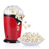 Popcorngerät mit Heißluft Retro-Design Popcornmaschine mit abnehmbarer Schüssel, geeignet für...