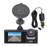 Keenso Dash-Kamera für Autos, Dual-Dash-Cam 3 Zoll 1080P HD Auto-Fahrrekorder Vorne und Innen mit...