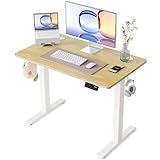 YIHAYO Höhenverstellbarer Schreibtisch 100x60 cm, Schreibtisch Höhenverstellbar Elektrisch Tisch...