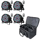 SEBRUANC 4PCS LED Par Scheinwerfer mit Par Tasche, RGB 36 LED Strahler Bühnenlicht mit...