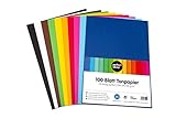 perfect ideaz • 100 Blatt Ton-Papier DIN-A4, 10 Farben, 130 g/m², MADE IN GERMANY