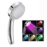 Itian LED-Lichter mit Farbwechsel, Duschkopf, Badezimmer, LED-Duschköpfe, 7 Farben, automatischer...
