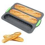 TNOMSNO Baguette Backform, Brötchen Backform Baguette-Backblech Konzipiert für Brötchen,...