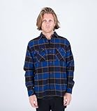 Hurley Herren Santa Cruz Shorline Flanell Ls Hemd, Blue Void, XXL