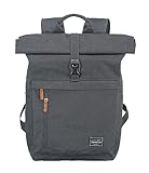 travelite Handgepäck Rucksack mit Laptop Fach 15,6 Zoll, Gepäck Serie BASICS Daypack Rollup:...