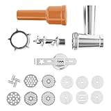 CHEF CUISINE Fleischwolf-Set, Edelstahl für Küchenmaschine, mit Cookie-Maker, 3 Lochscheiben, 6...