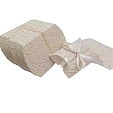 Elandy 50 Stück Hochzeits-Geschenkschachteln, Bonbonschachteln, Papier, DIY mit doppelten goldenen...