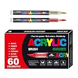 Generisch Acrylic Paint Marker, Waterproof Art Pen Set, Vibrant Colors, Smooth, for Wood, Rock,...