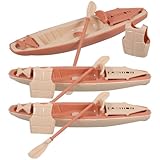 Toyvian 3 Stück Plastikboot-Ornamente 19 5 cm Kajak-Spielzeug-Paddel-Kanu-Modell Für...