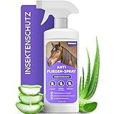 Vetasan Anti Fliegenspray Pferd 500ml I Insektenspray Pferde gegen Fliegen, Bremsen & Mücken I...