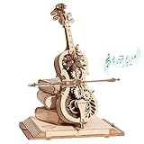 ROKR Magic Cello Mechanische Spieluhr,3D Holzpuzzle Erwachsene,Schreibtischdekoration Geschenk für...