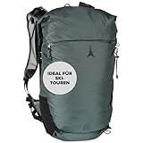 ATOMIC Backland 30+ Green/Grey - Leichter Skitouren-Rucksack mit Rolltop-Verschluss - alpiner...