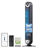 Dreo Smart Leiser Turmventilator mit Kühlung, 106cm WiFi Alexa Tower Fan, 90° oszillierender...