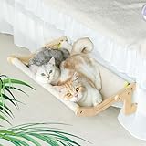 MEWOOFUN Katzen Hängematte heizung Fensterplätze für Katzen Fensterbankliege Katzenhängebett...