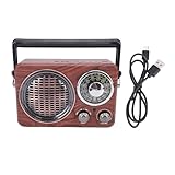 Tragbares Retro-Radio FM AM SW, mit Bluetooth, wiederaufladbarem, unterstützt TF-Karte,...