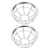 BUGUUYO 2 Stück Rauchmelder Schutzabdeckung Rund aus Transparentem Metall mit Sprinklerkopf Käfig...