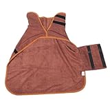 UKCOCO Hundebademantel aus Polyester Saugfähiges Hundetuch Atmungsaktiv Größe S Braun Bequeme...