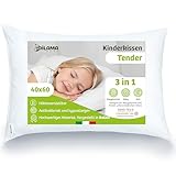 Dilamababy - Kinder Kopfkissen 40x60 cm höhenverstellbar - Ergonomisches Kinderkissen mit...