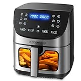 Heißluftfritteuse | 8 Liter | Heissluftfritteuse | 4 in 1 Mini Backofen | Fritteuse | Dörrautomat...