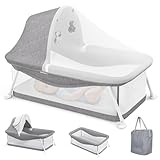 Growaystory Baby Reisebett,Geeignet für Babys von 0-5 Monaten,Portable Reisebettzelt,Klein...