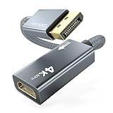 DisplayPort auf HDMI Adapter 4K 60Hz, DisplayPort auf HDMI Monitor Unidirektionaler DP Stecker auf...