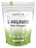 L-Arginin Base Pulver 500g - höchste Dosierung - pflanzlich durch Fermentation - reines L-Arginine...