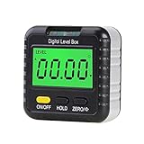 RUYUUEQ Schmiege Holz 2ml Level Tools Base Mini Winkelmesser Elektronisch Magnetisch Digital Box...