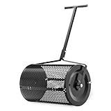 Wiltec Kompoststreuer 75 l mit 60 cm Arbeitsbreite, Düngerstreuer für Kompost, Mist u. Kalk,...