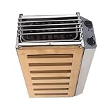 POOIQX Saunaofen aus Edelstahl, interne Steuerung, Typ Edelstahl-Saunaofen, Heizgerät for...