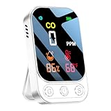 CO-Melder,YEREADW 3-in-1 tragbarer Kohlenmonoxid-Mel,Wiederaufladbarer Kohlenmonoxid-Detektor mit...