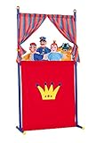 Simba 104586783 - Puppentheater, 4 Handpuppen, Kunststoffrahmen, Kasperl, Prinzessin, Krokodil,...