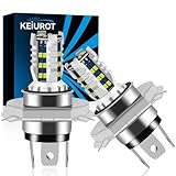Keiurot H4 HS1 Motorrad Glühbirnen für eine Helligkeit, weiß, 6500 K 30000 Stunden 2 Stück