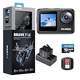 AKASO Brave 7 LE Action Cam 4k30FPS 20MP mit 64GB U3 Speicherkarte Unterwasserkamera IPX7...