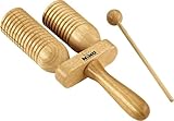 Nino Percussion Wood A-Go-Go Instrument - Glocken Musikinstrument für Kinder ab 3 Jahren - 2 Reihen...