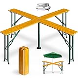 Deuba® Stehtisch Quattro XXL Hoch Klappbar Bierzeltgarnitur Outdoor Indoor Hochtisch Klapptisch...