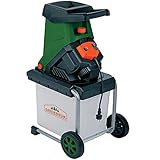 Gardebruk® Gartenhäcksler 3100 W max. 40 mm Aststärke Elektrisch 50 L Robuste Auffangbox...