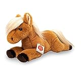 Teddy Hermann 90265 Pferd liegend 34 cm, Kuscheltier, Plüschtier