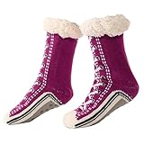 Accordinglye Ultra-dicke Kaschmir-Haussocken, rutschfest, Kaschmir-Haussocken für Damen,...