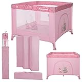 Lorelli Baby Laufstall Playground, kleiner Laufgitter 100x100 cm, Absperrgitter mit atmungsaktivem...